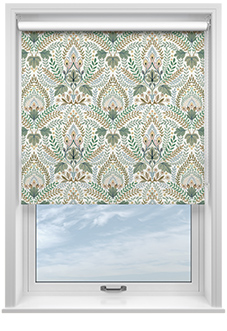 Script, Vintage Green - Roller Blind
